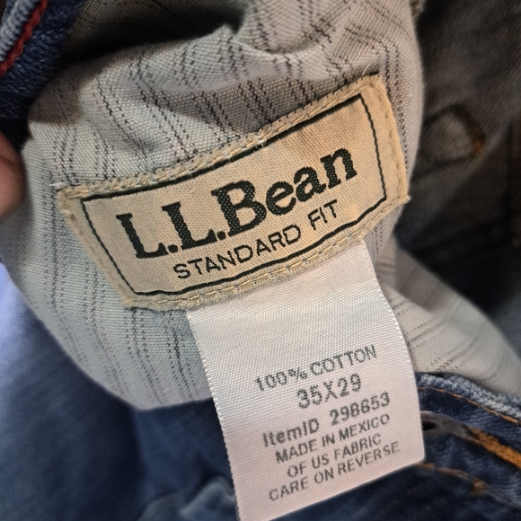 L.L. Bean Straight Leg Jeans Size 35x29 - Picture 4 of 6